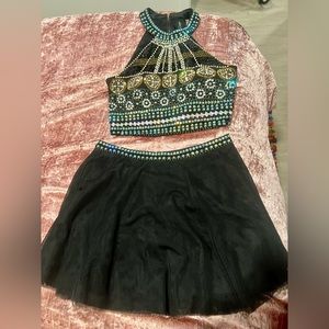 Crystal Doll Two piece rhinestone dress